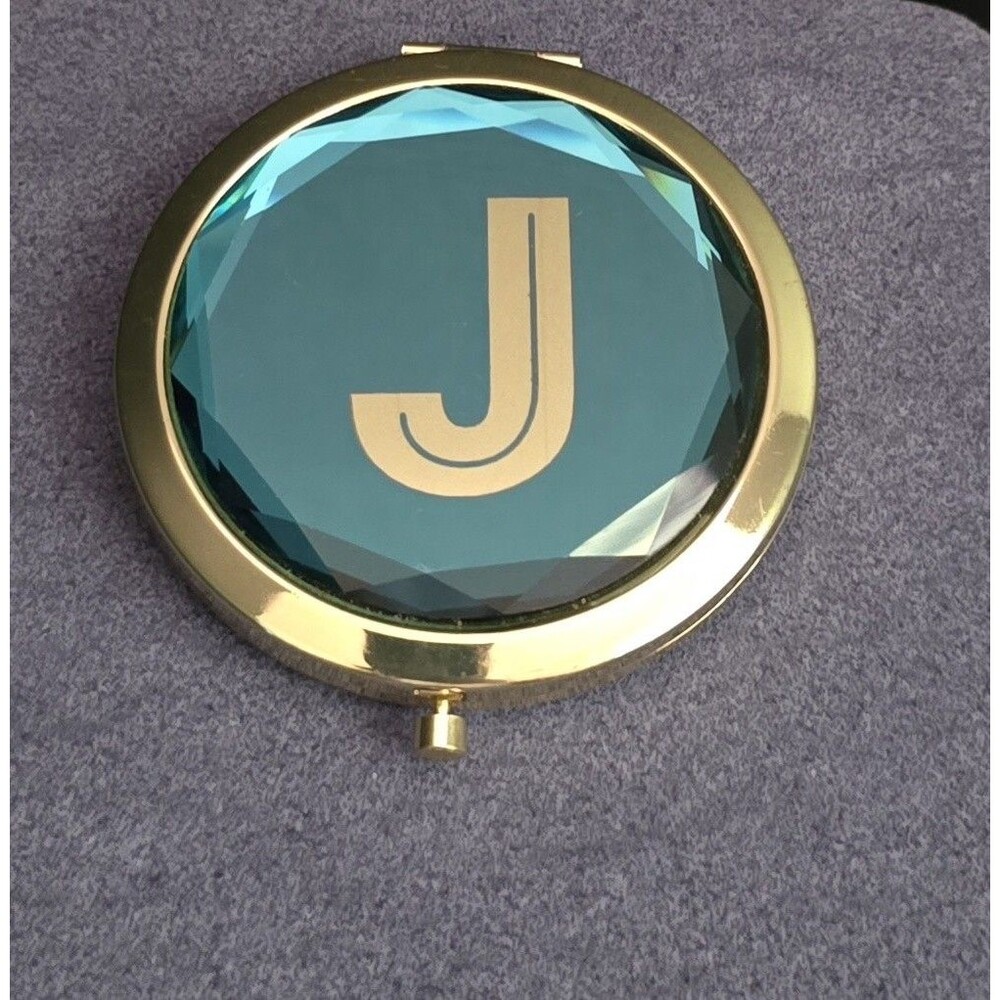 Compact Mirror Monogram J Gold & Green NWOT